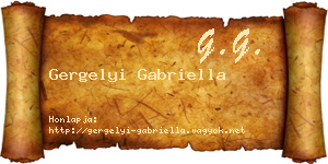 Gergelyi Gabriella névjegykártya